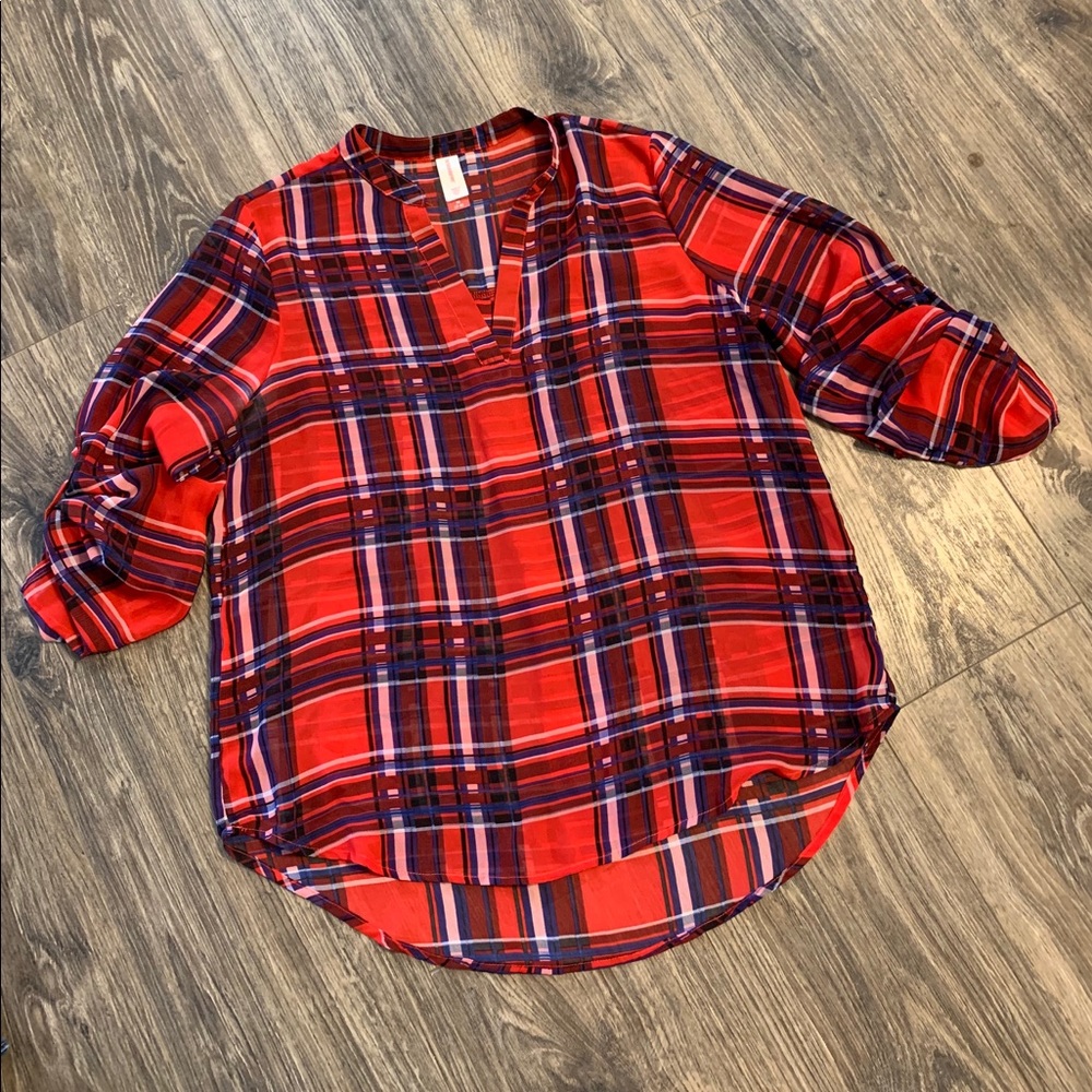 Plaid blouse